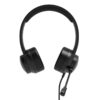 Port Connect USB Headset 1.8m Cable with Mic and Padded/Soft Cushions Black
