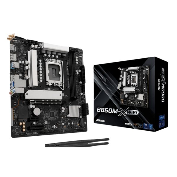 ASRock B860M-X Micro ATX DDR5 Motherboard (PCIe 5 and Wi-Fi 6E)