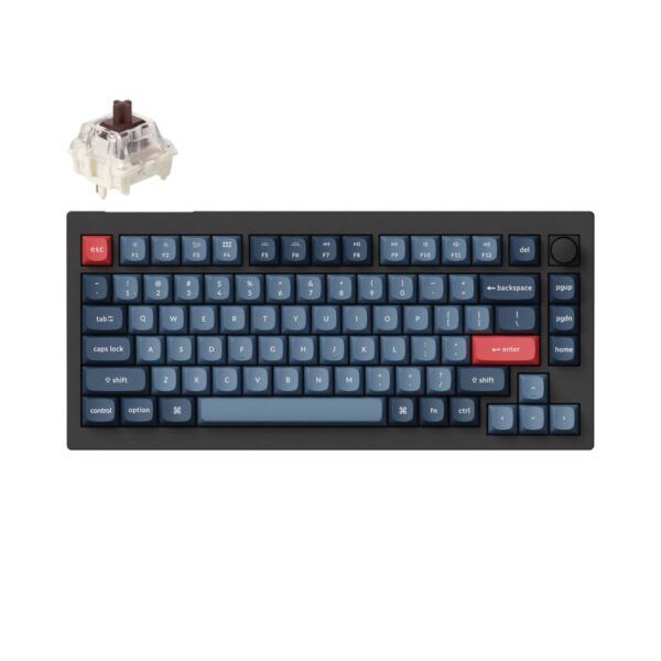 KEYCHRON-V1MAX-75-RED-GATJUP-RGB-WL-KB-wr-01 Keychron V1 Max QMK/VIA Wireless Custom Mechanical Keyboard | BROWN Switches – Black