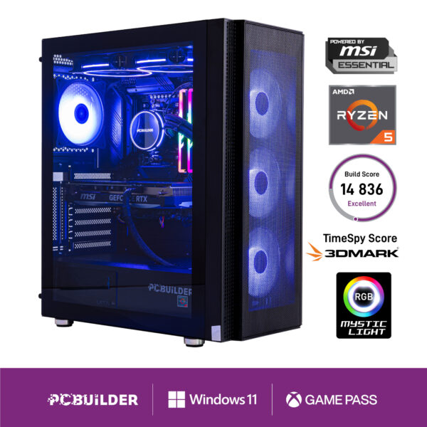 PCBuilder Ryzen 5 9600X NEXUS Windows 11 Gaming PC
