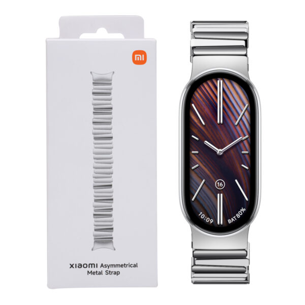Xiaomi Smart Band 10 Asymmetrical Metal Strap – Silver