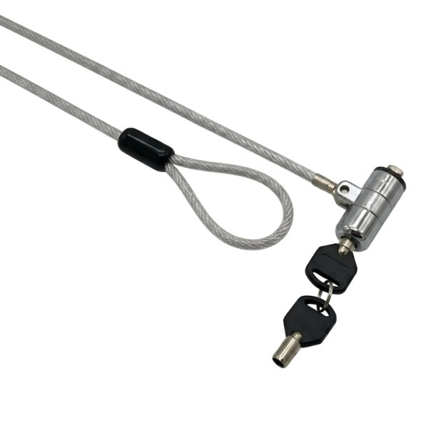 GCTKLMK_GIZZU-1.8m-T-Bar-Laptop-Cable-Lock-Master-Key-Compatible-Silver_wr_01a GIZZU 1.8m T-Bar Laptop Cable Lock Master Key Compatible